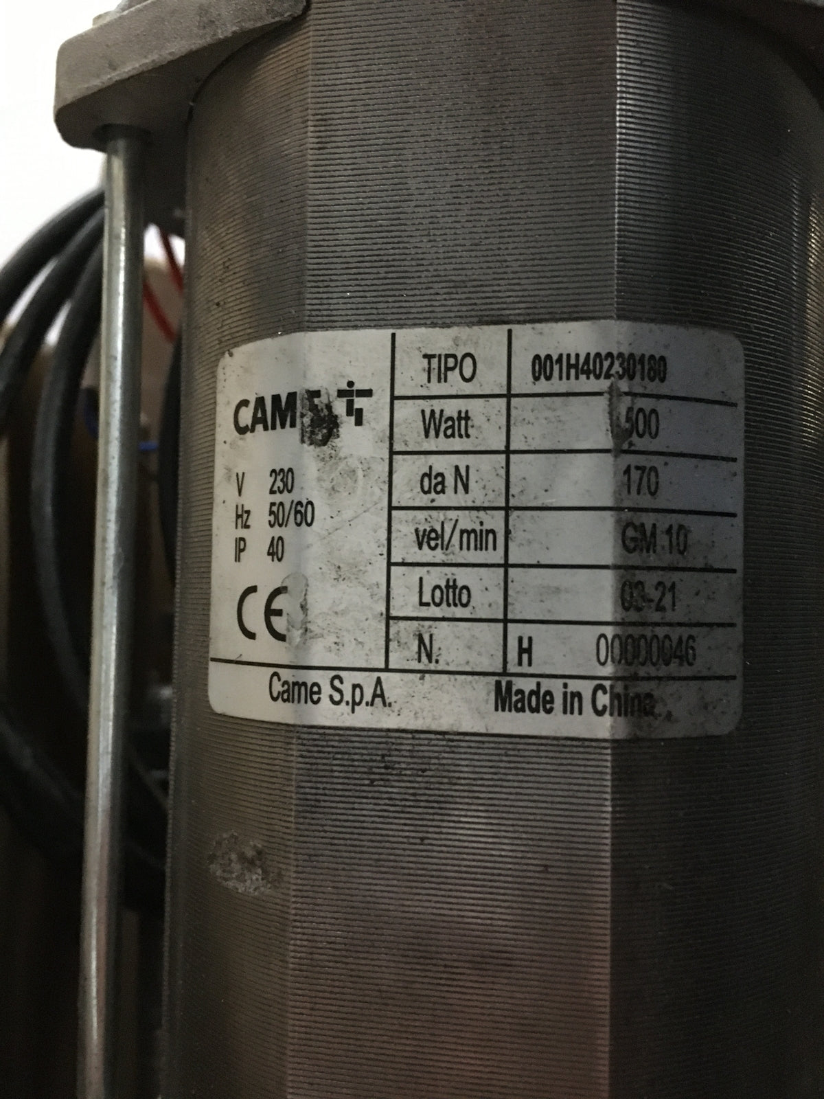 CAME Rollladenmotor 180KG, Elektrobremse und Seilzug H40230180, I09148