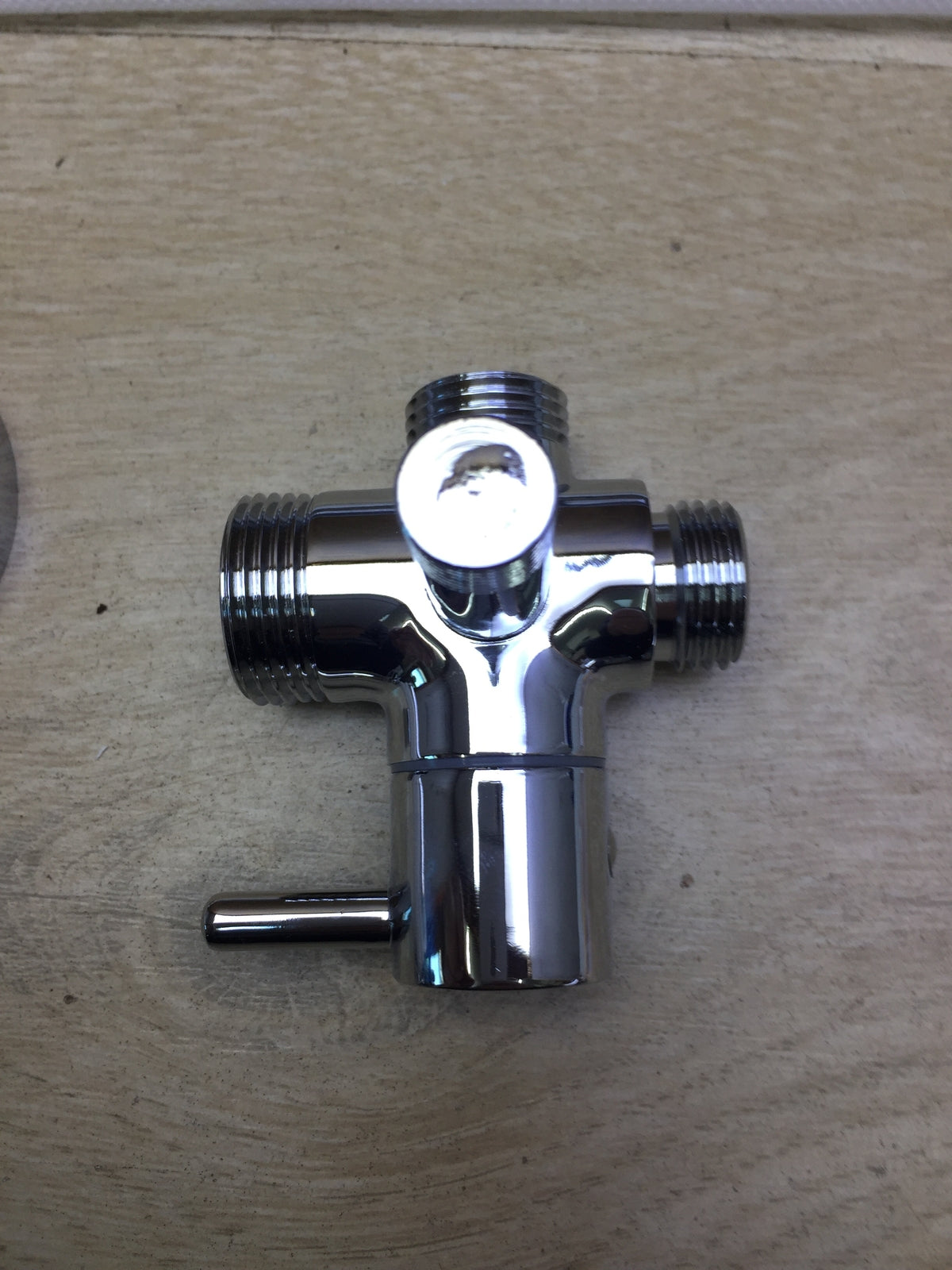 JOHO shower set with diverter and shelf chrome (head shower 25x25cm) I31911