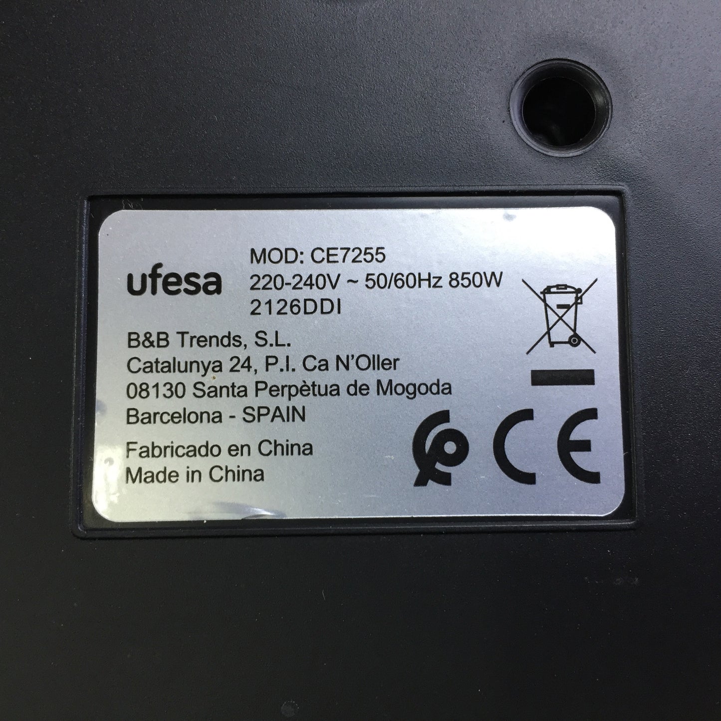 Ufesa CE7255 espresso machine, 850W, I32838