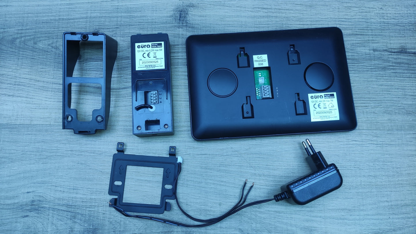 Eura VDP-45A3 Alpha Video-Türsprechanlage 4 Draht 7-Zoll-Fardmonitor I30560