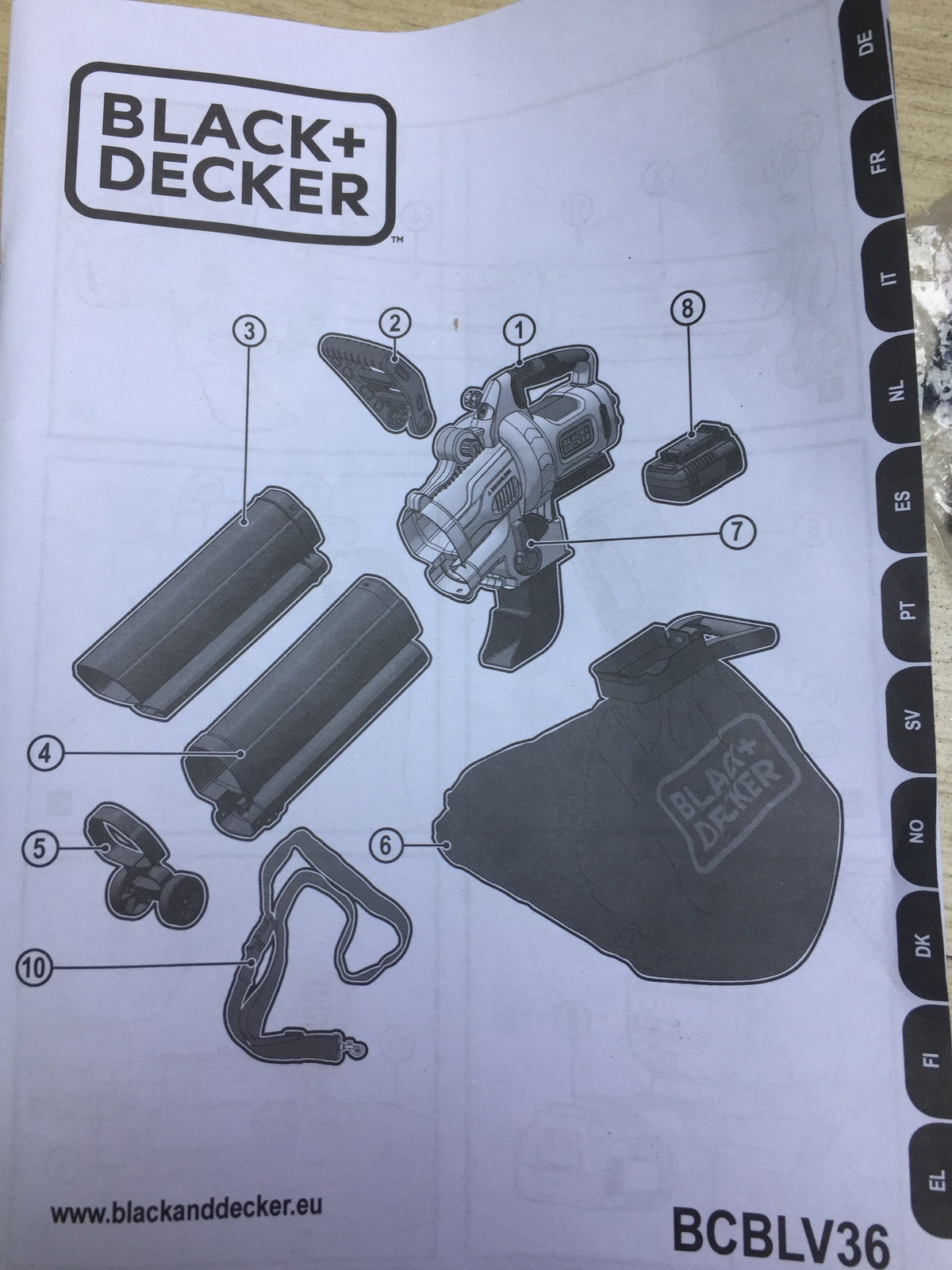 Black+Decker BCBLV36 Cordless Leaf Vacuum/Blower SOLO, I31966