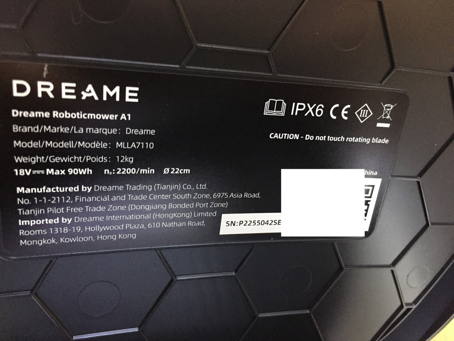 DREAME Intelligent Robotic Lawnmower A1 (MLLA7110) I33148