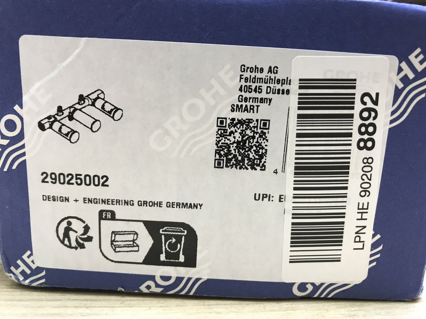 GROHE 29025002 Two-hand concealed universal installation unit, 1/2", I30634