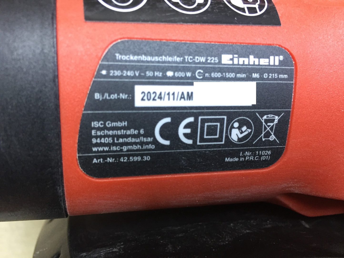 Einhell TC-DW 225 Electric Wall/Ceiling Sander 600W, I33133