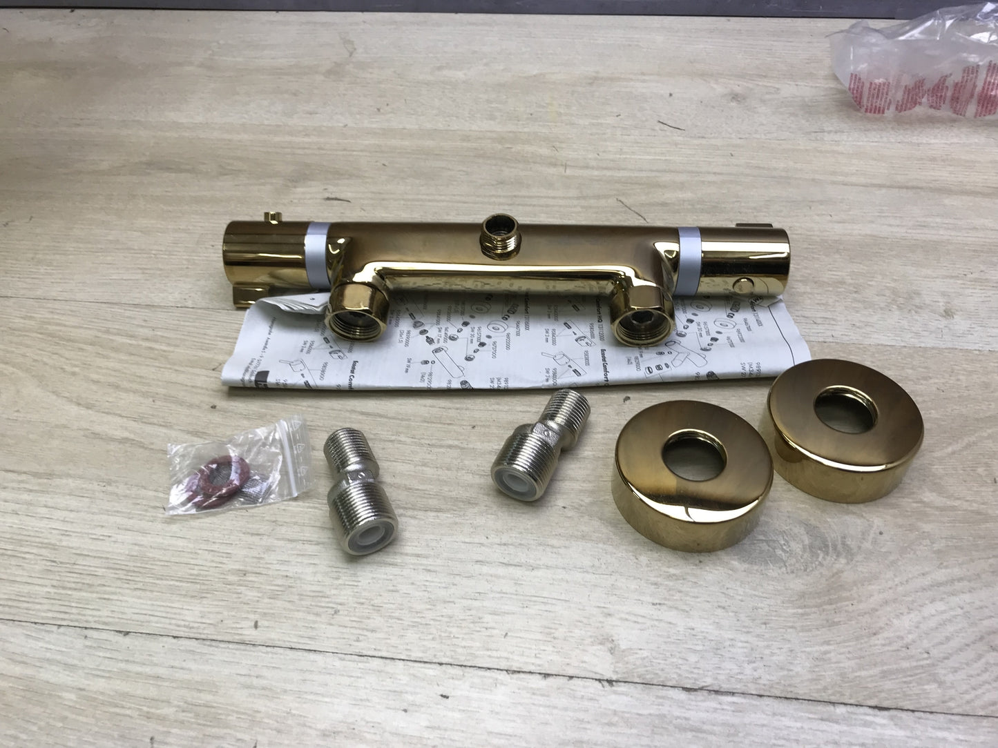 Hansgrohe Ecostat Comfort shower thermostat 13116990 exposed gold optic I31624