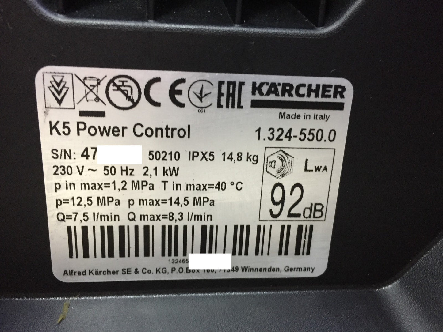 Kärcher Hochdruckreiniger K 5 Power Control (1.324-550.0), I33718