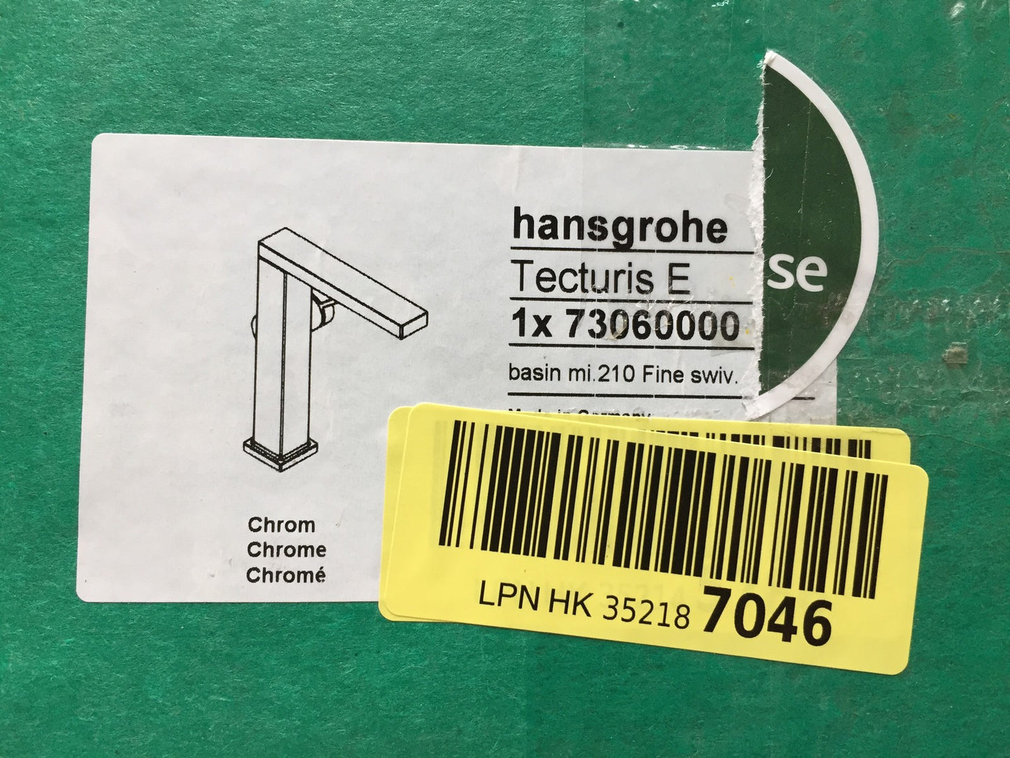 hansgrohe Tecturis E basin mixer 73060000, faucet, I33248