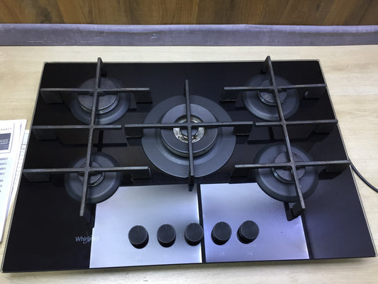 Whirlpool AKW 7523/NB Gas-Kochfeld, 5 Brenner, schwarz, I34130