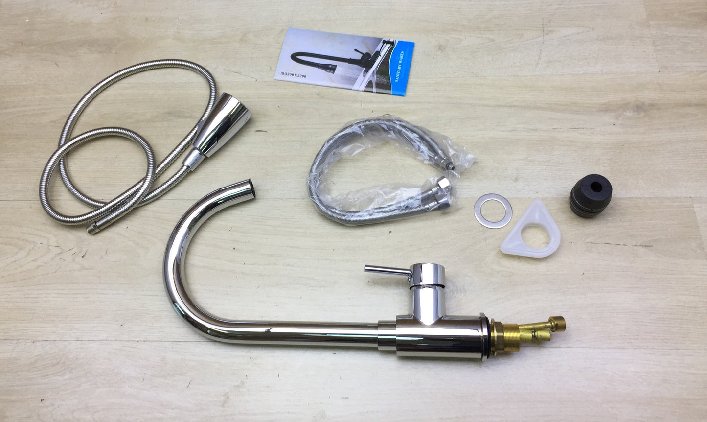 ICOCO Küchenarmatur ausziehbar, 360° Schwenkbereich, Wasserhahn, I28077