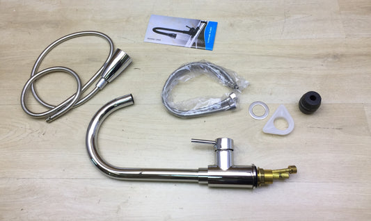 ICOCO Küchenarmatur ausziehbar, 360° Schwenkbereich, Wasserhahn, I28077