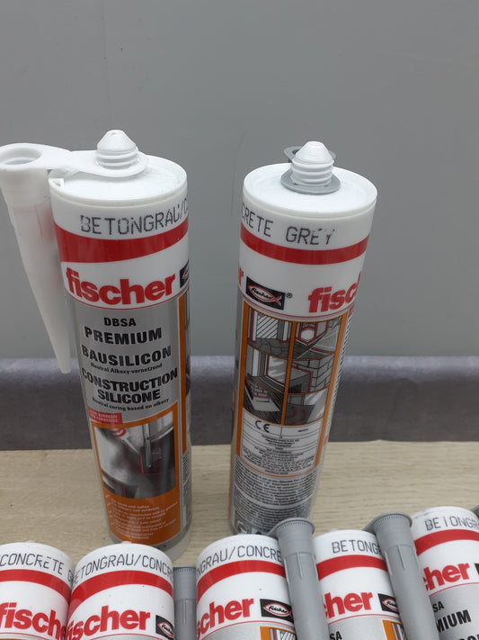 10.64 €/L 30x fischer Bausilicon Silikon DBSA Dichtmasse betongrau 310 ml I15943