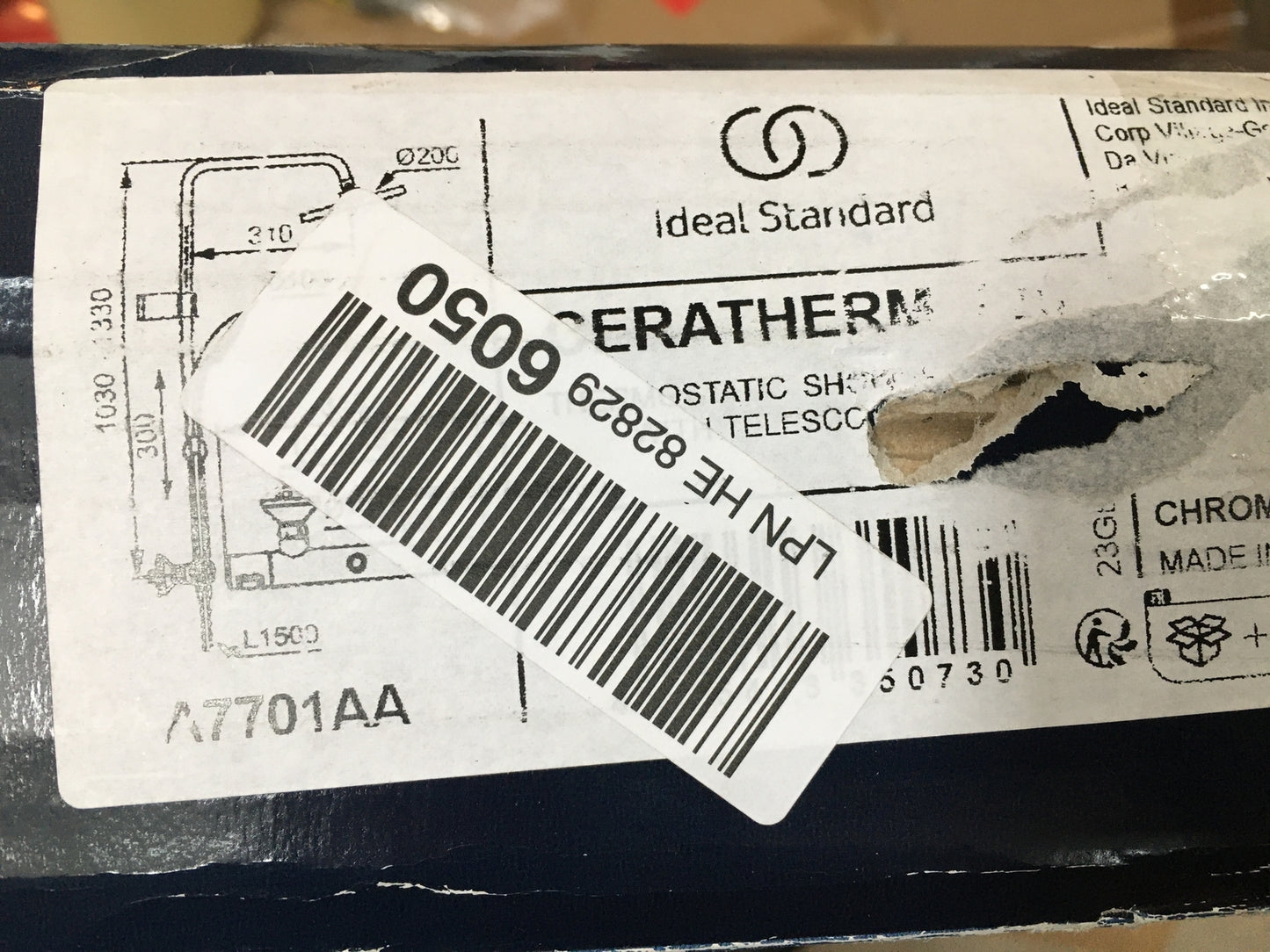 Ideal Standard A7701AA Ceratherm T25 shower system exposed, I31046