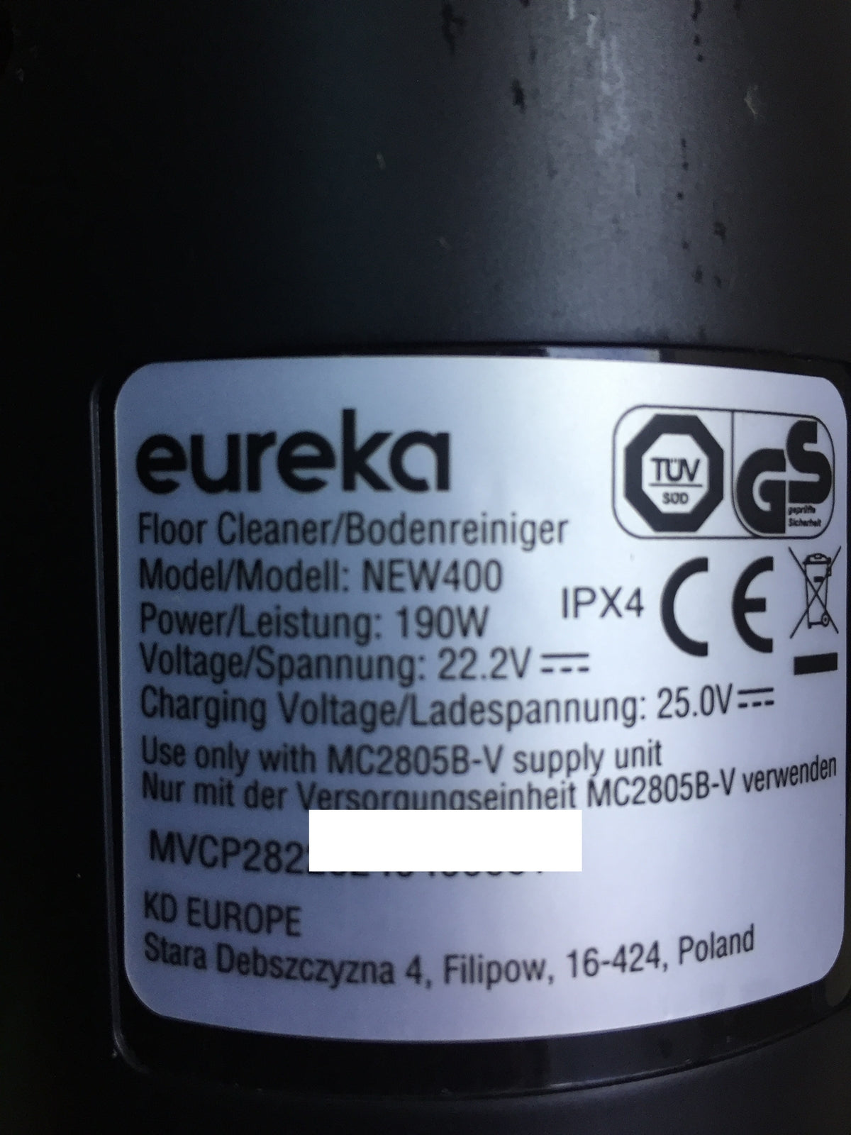 EUREKA NEW400 Cordless Wet/Dry Vacuum Cleaner, I29324