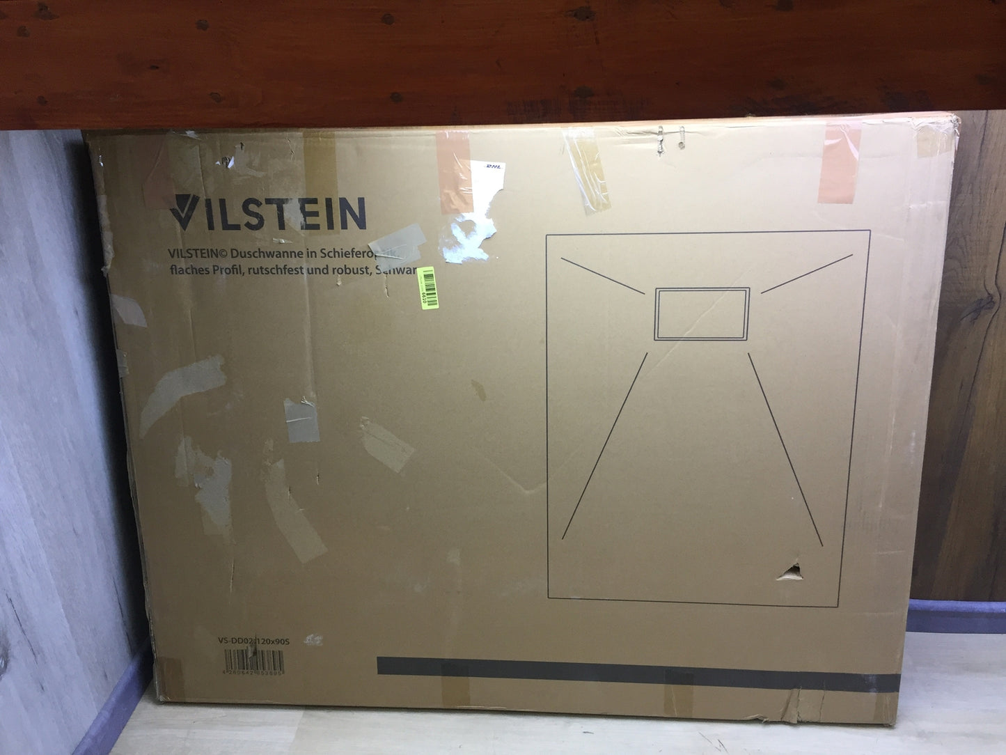 VILSTEIN shower tray 120x90 cm, stone look, flat, anti-slip, I31765
