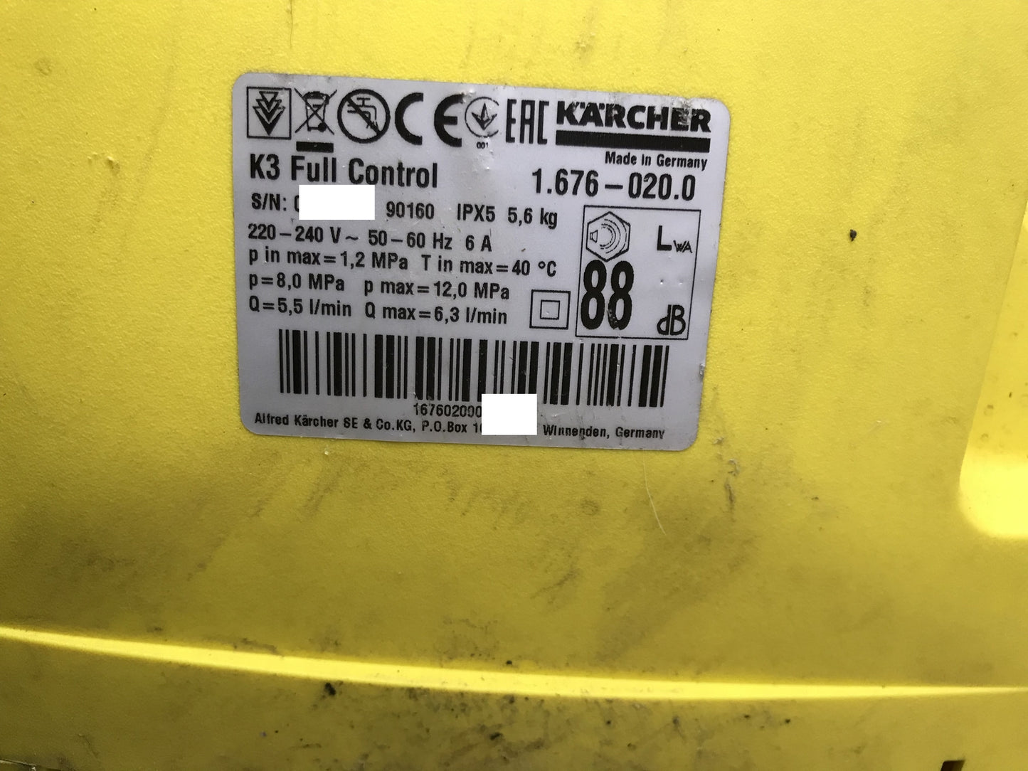 Kärcher high-pressure cleaner K 3 Full Control 1.676-020.0, I32453