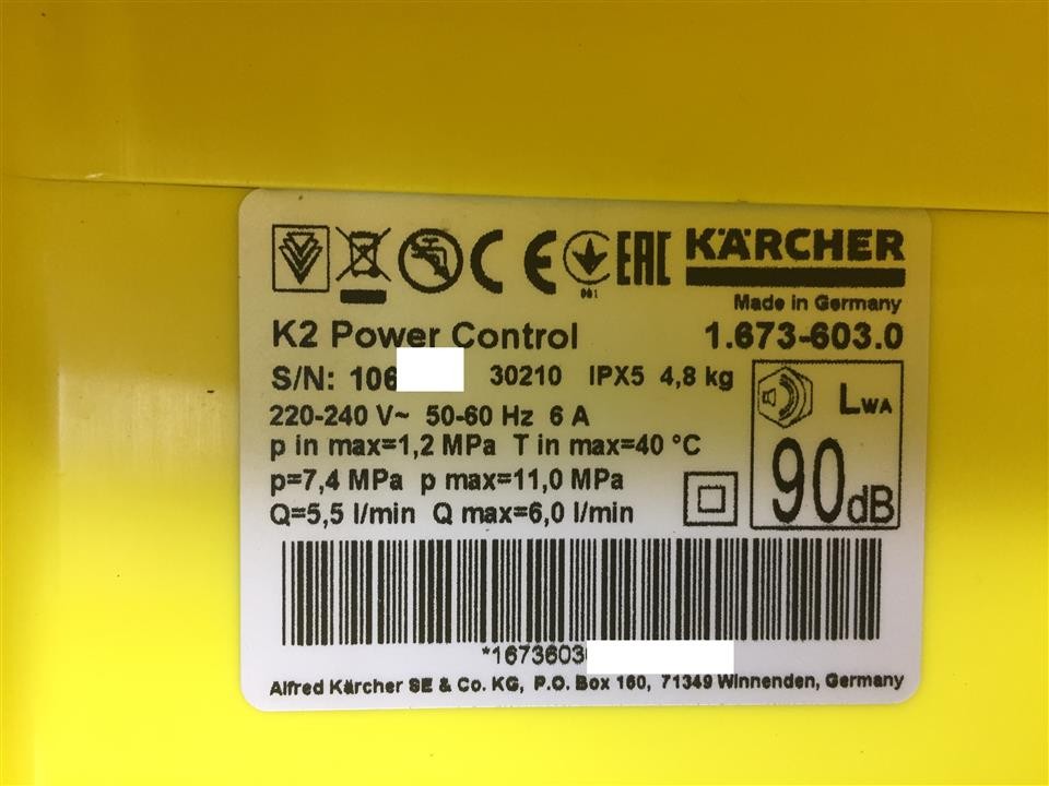 Kärcher high-pressure cleaner K 2 Power Control 1.673-603.0, I33484