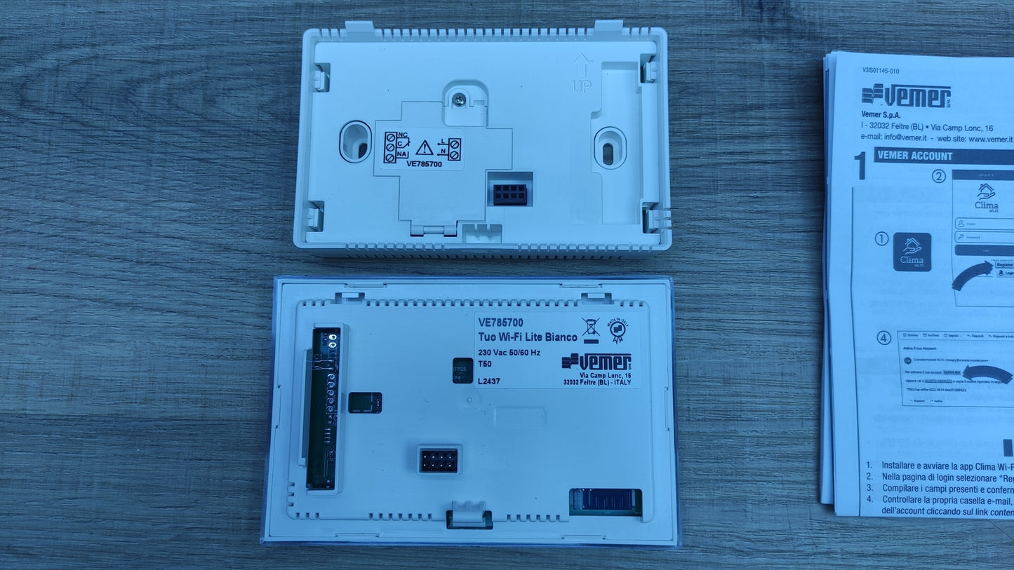 VEMER VE785700 TUO WiFi LITE Smart WiFi Thermostat, WLAN, I32638