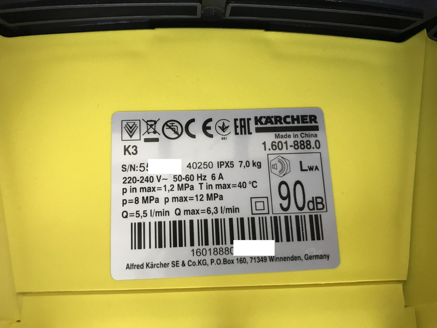 Kärcher high-pressure cleaner K 3 (1.601-888.0), I33043
