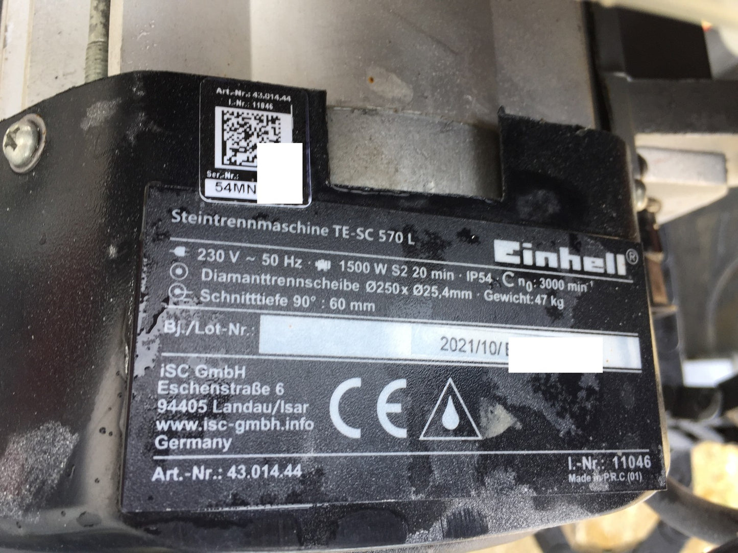 Einhell Steintrennmaschine TE-SC 570 L, 1500 W, Max. Schnitthöhe 60 mm, I33636
