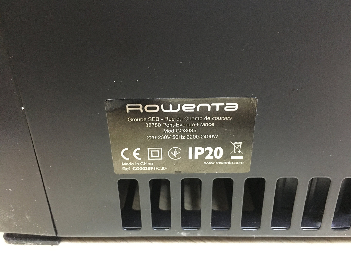 Rowenta CO3035 convector fan heater, I30917