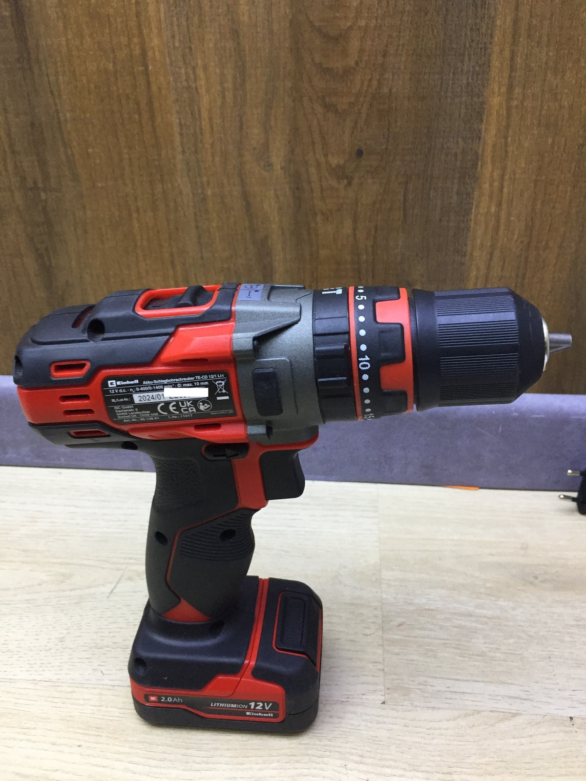 Einhell Cordless Impact Drill TE-CD 12/1 Li-i (4513891), 1x2.0Ah, I30450