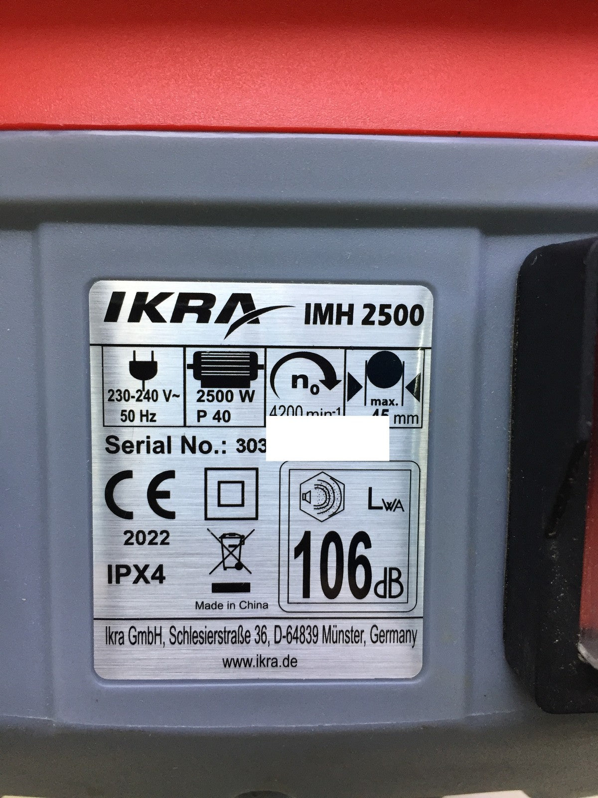 IKRA electric garden shredder blade shredder IMH 2500, I33253