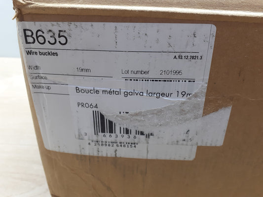 950 St. TECPLAST PR0645 Selbstblockierende Stahlschnalle 19 mm I14686