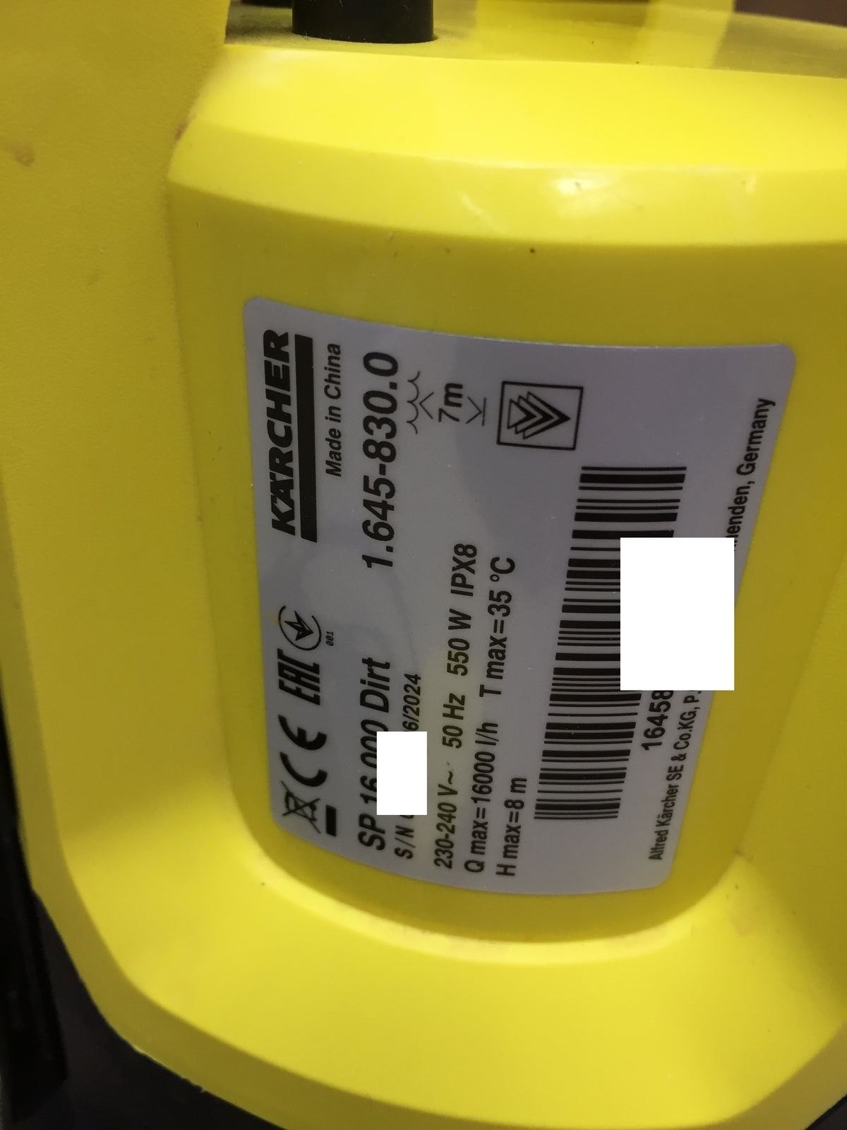 Kärcher SP 16.000 Dirt submersible dirty water pump (1.645-830.0), I32230