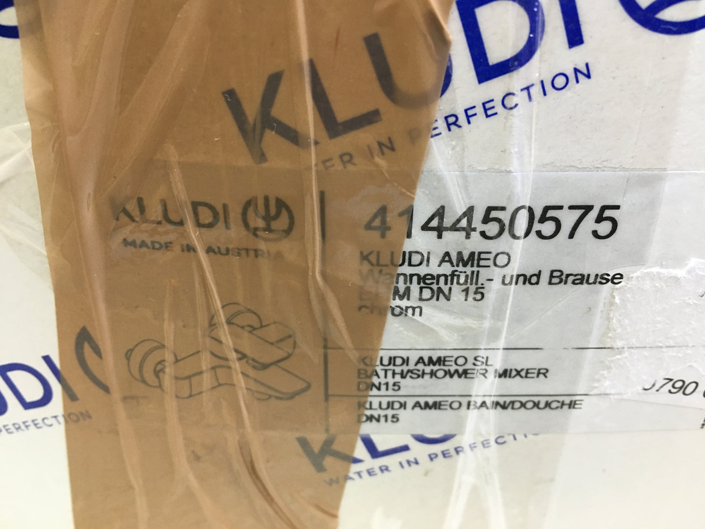 Kludi 414450575 single-lever bath and shower mixer DN 15, I31240