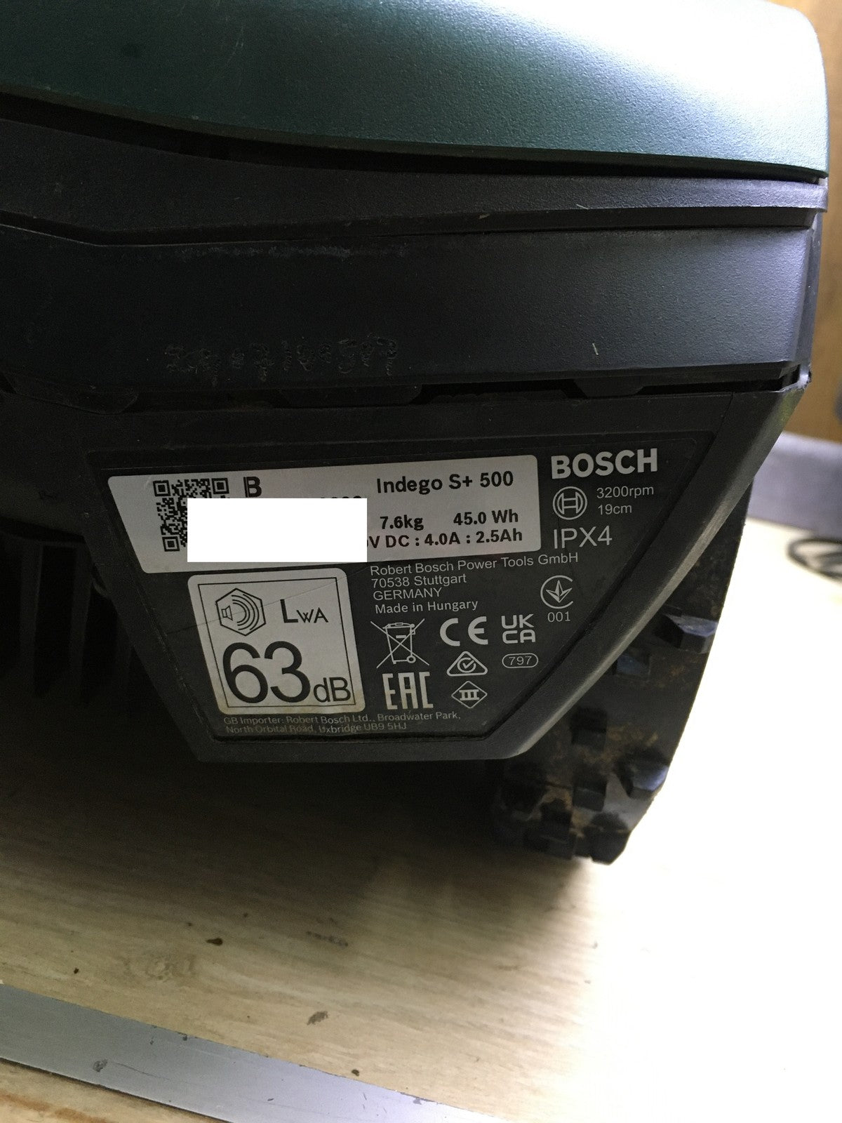 Bosch Rasenmäher Roboter Indego S+ 500, Rasenflächen bis 500 m², I34406