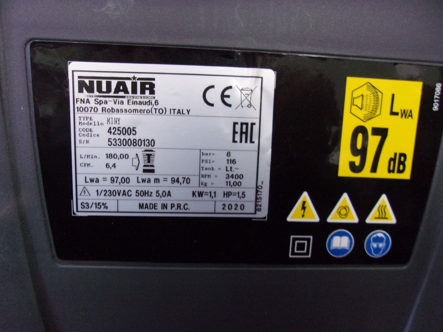 Revolution 'Air 425005 Miny Kompressor Tragbarer DEFEKT! Y08884