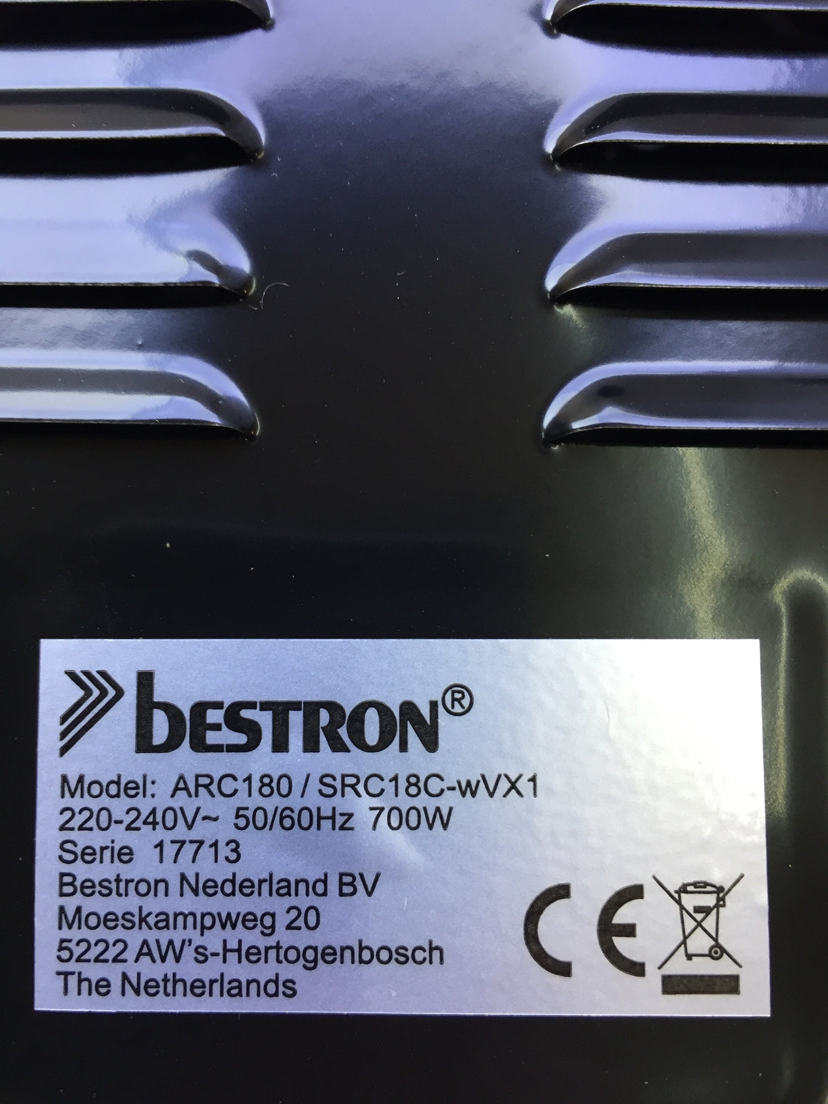 Bestron ARC180 rice cooker for 8-10 people, including steamer attachment, I29408