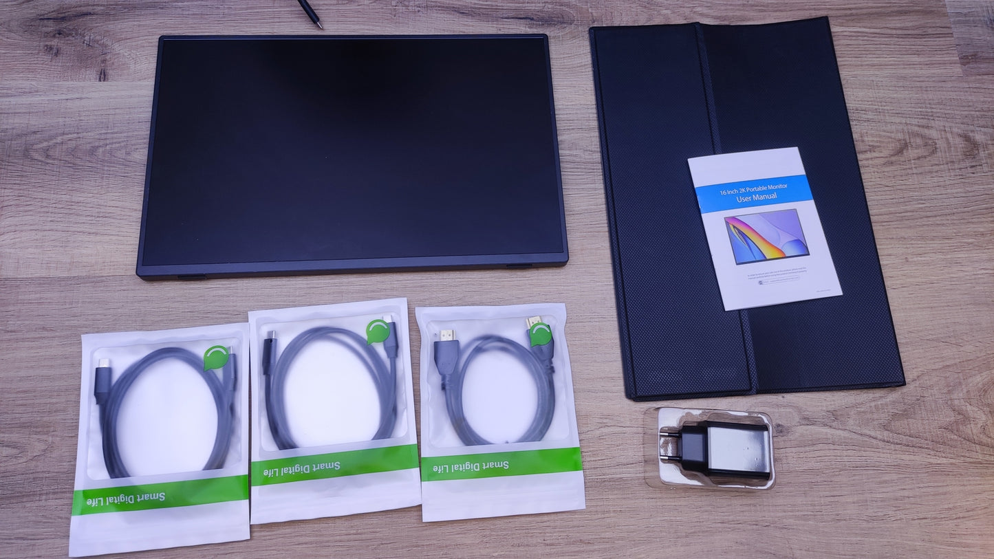 Uperfect Portable Monitor 16" QHD 2560x1600 IPS LCD HDR USB-C HDMI Speaker