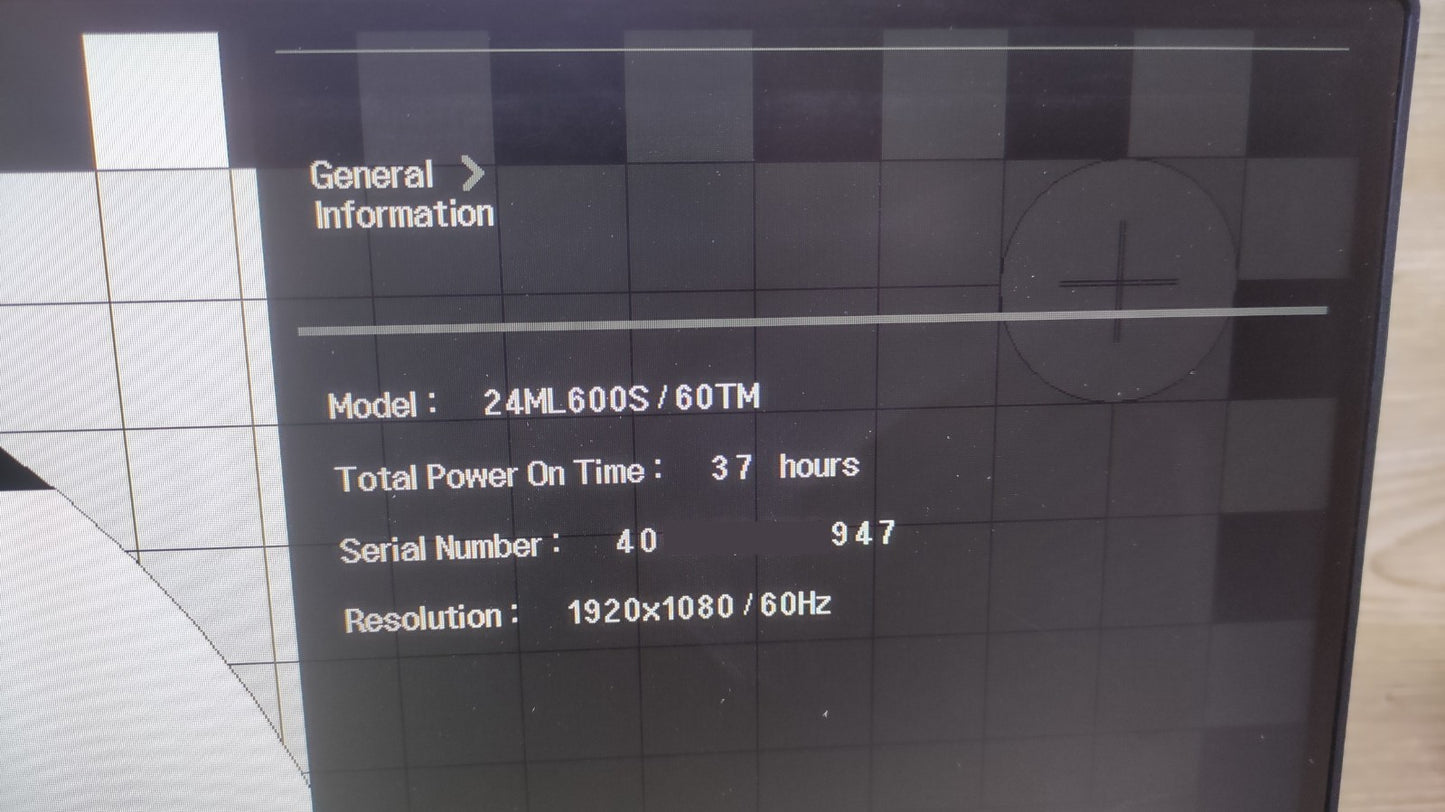 LG 24ML60SP-W Monitor 24" FHD 1920x1080 IPS HDMI VGA AMD FreeSync 75Hz 1ms Audio