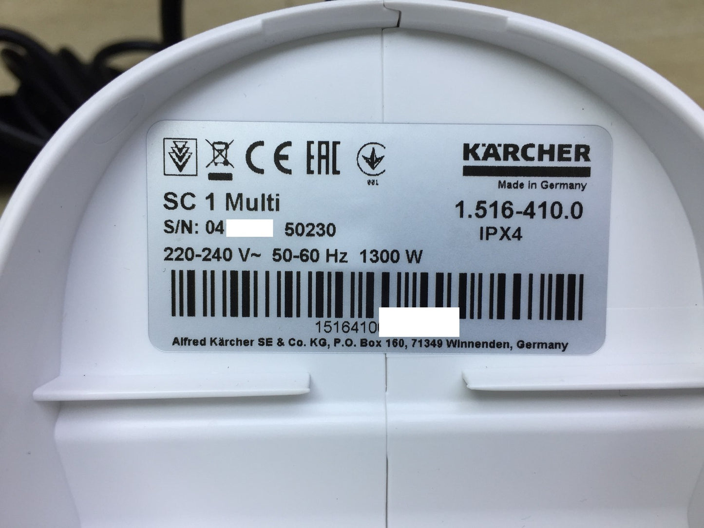 Kärcher SC1 Multi Dampfreiniger (1.516-410.0), I34126