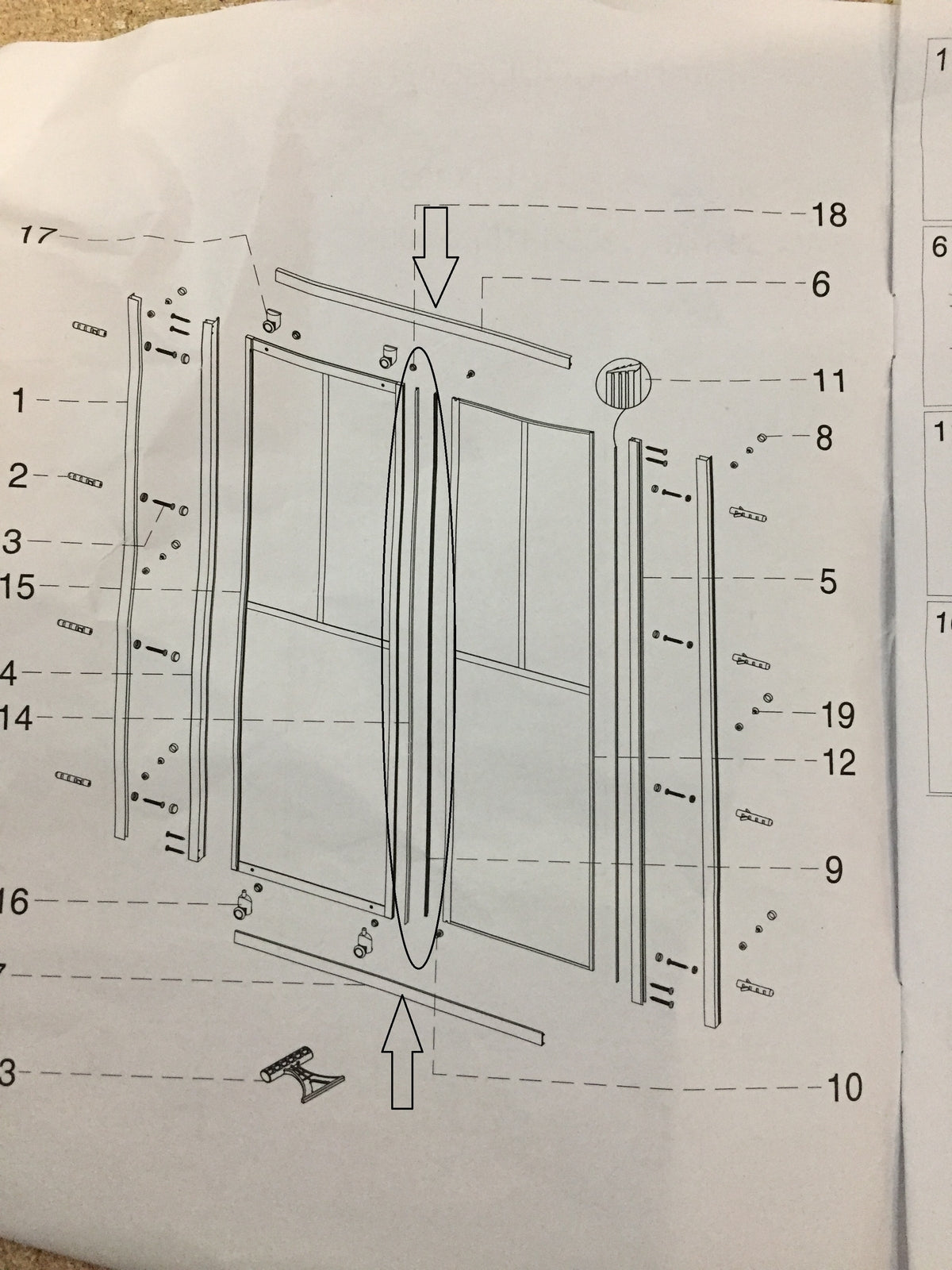 Aurlane FAC354 Duschkabine 80x200 cm I17044