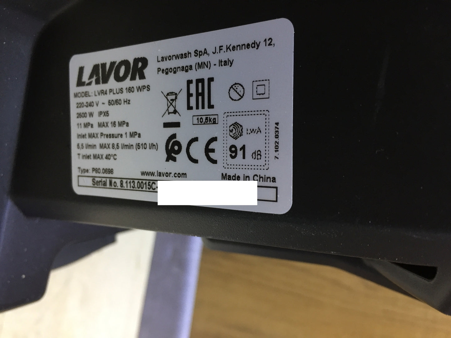 LAVOR high-pressure cleaner LVR4 PLUS 160 WPS, 2500 W, I32063