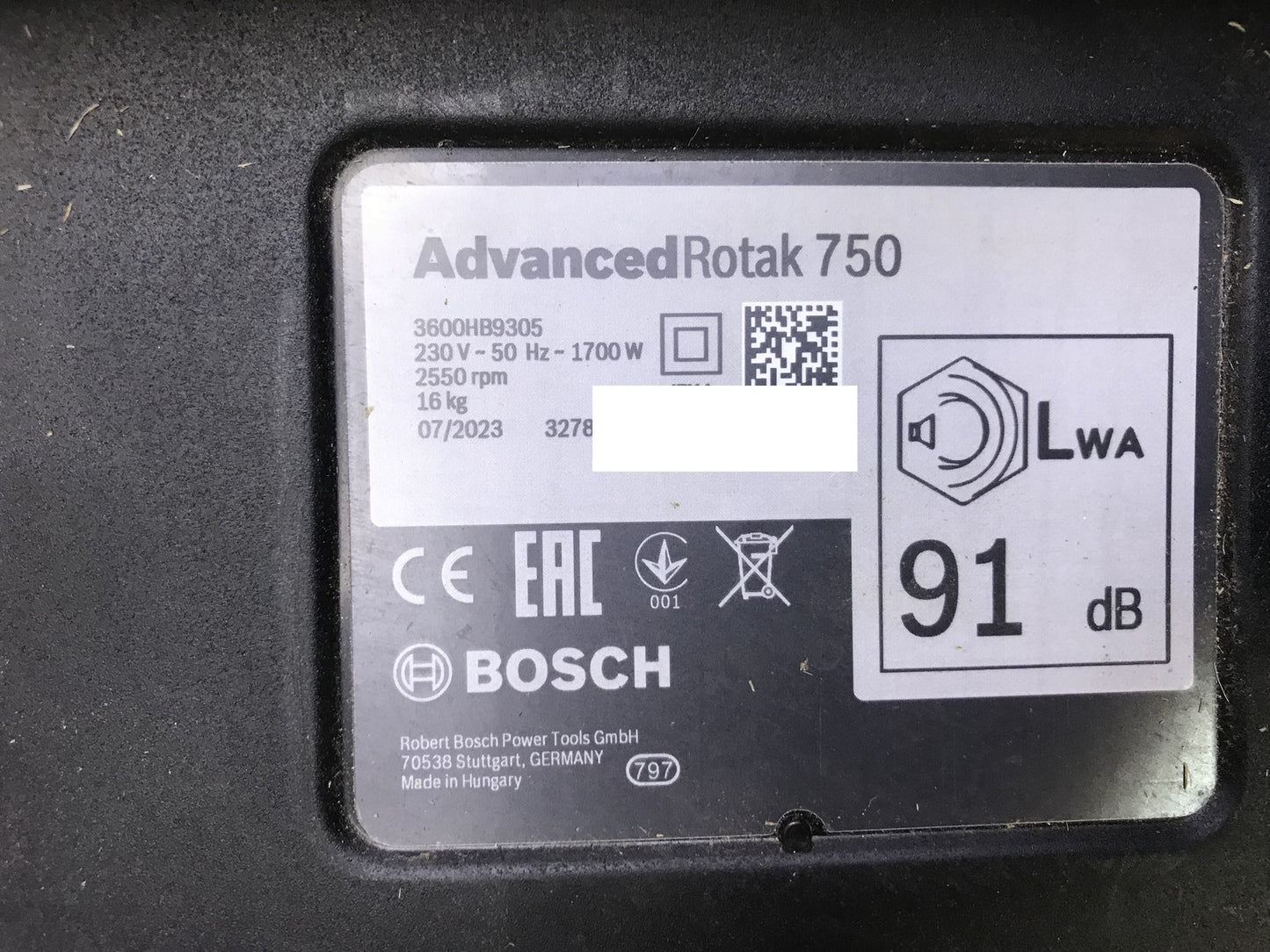 Bosch DIY AdvancedRotak 750 Electric Lawnmower (06008B9305), I33082