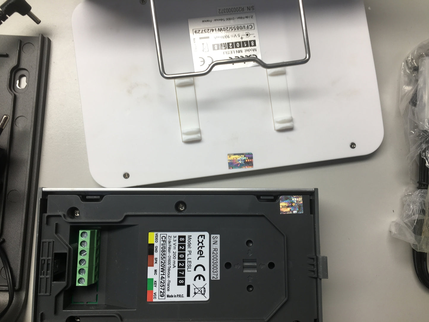 Extel 720278 LESLI Video-Türsprechanlage Funk Komplett-Set Familienhaus, I07454