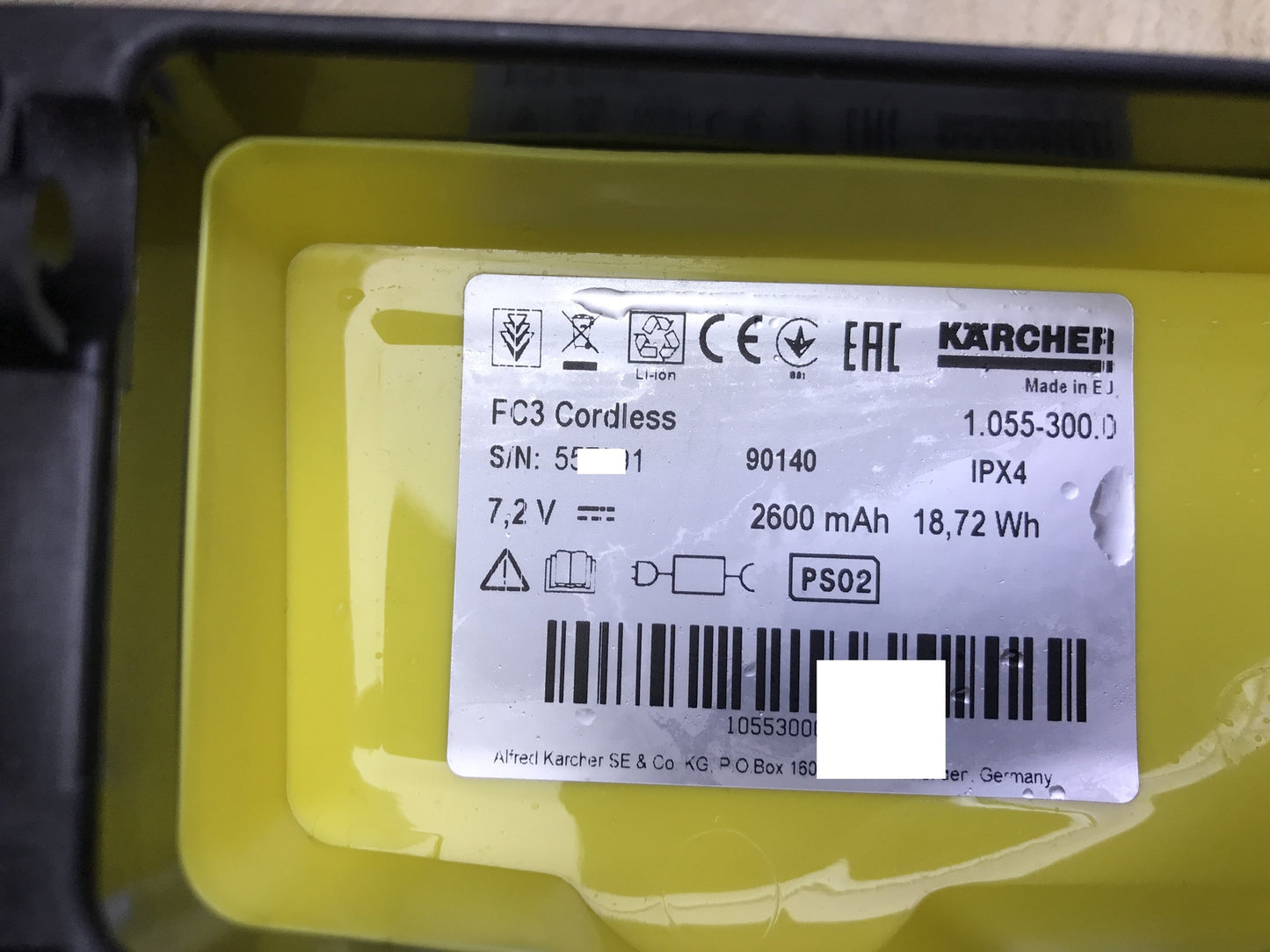 Kärcher FC 3 Cordless Hard Floor Cleaner (1.055-300.0), I29346