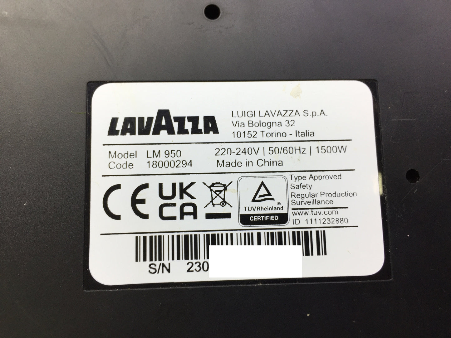 Lavazza A Modo Mio coffee machine capsule machine LM 950 1500W I32725