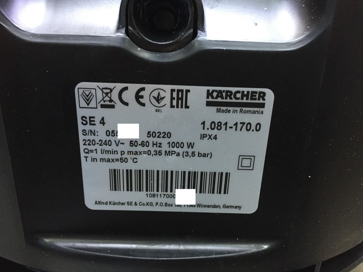 Kärcher SE 4 Plus Waschsauger (1.081-170.0), 1000 W, I33485