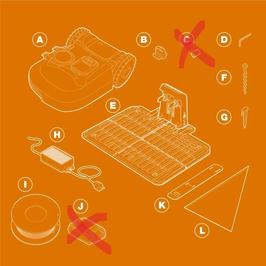 WORX Landroid M700 WR142E robotic lawnmower for gardens up to 700 sqm, I33263