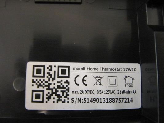 Momit Home Funk-Tischthermostat Heizungssteuerung MHTPV1 schwarz, D47112