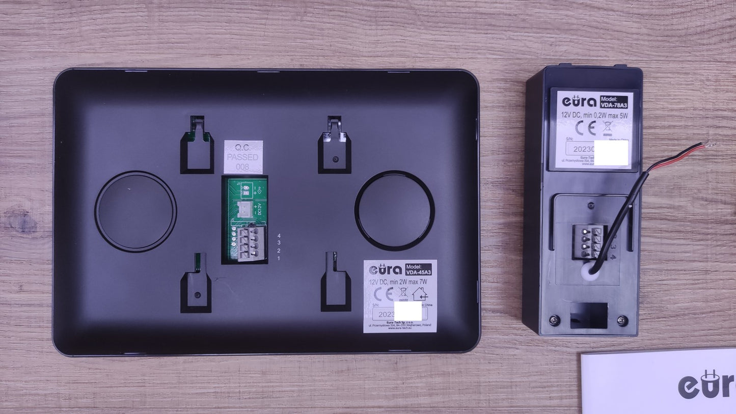 Eura VDP-45A3 Alpha Video-Türsprechanlage 4 Draht, 7-Zoll-Fardmonitor, I34324