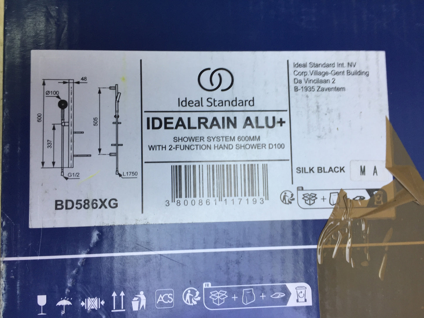 Ideal Standard BD586XG shower set, black, I31589