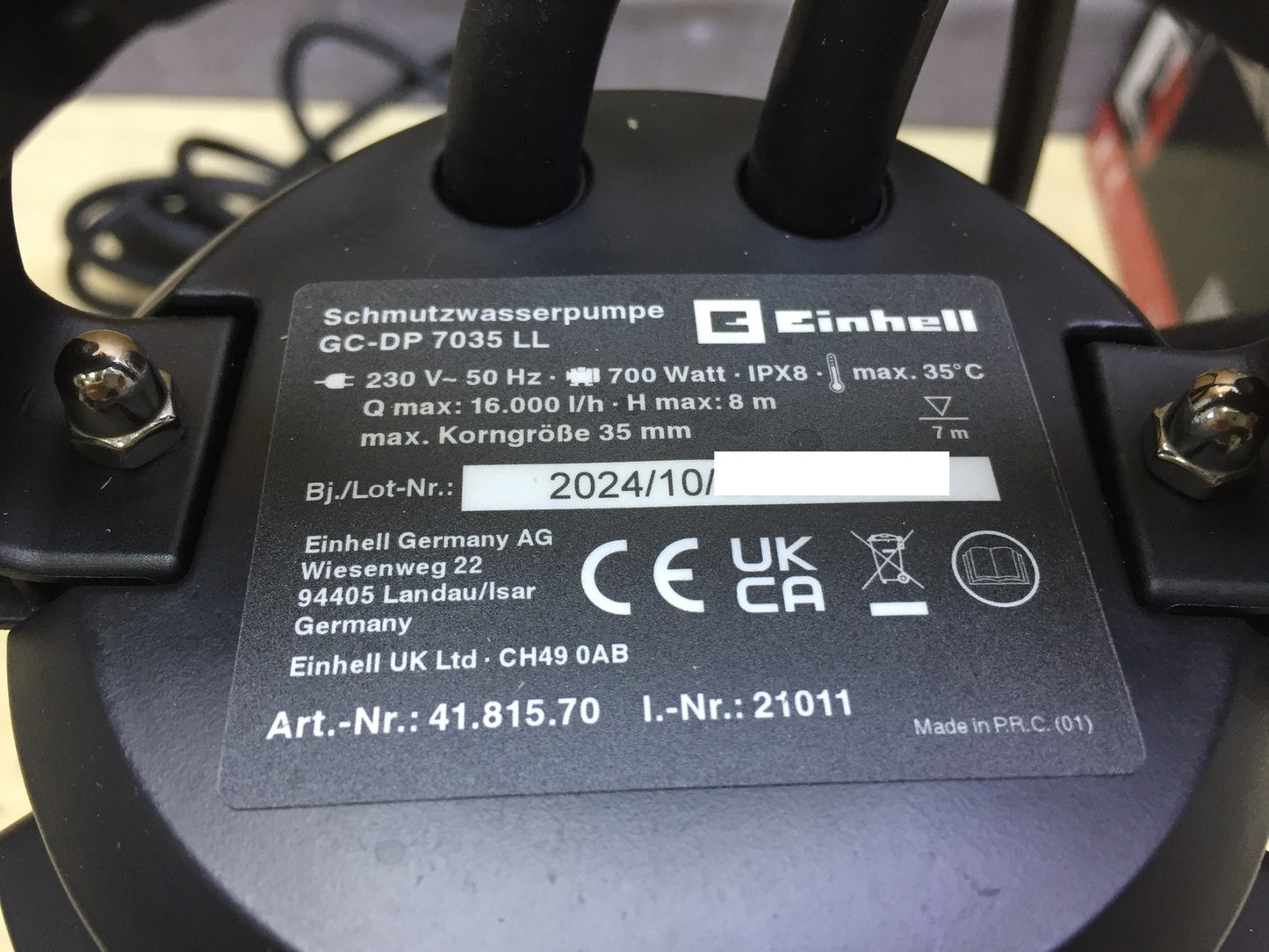 Einhell dirty water pump GC-DP 7035 LL (4181570), 700 W, I33259