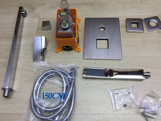 HUAHOMDY Duschsystem Unterputz Set 12 Zoll Regendusche, I23919