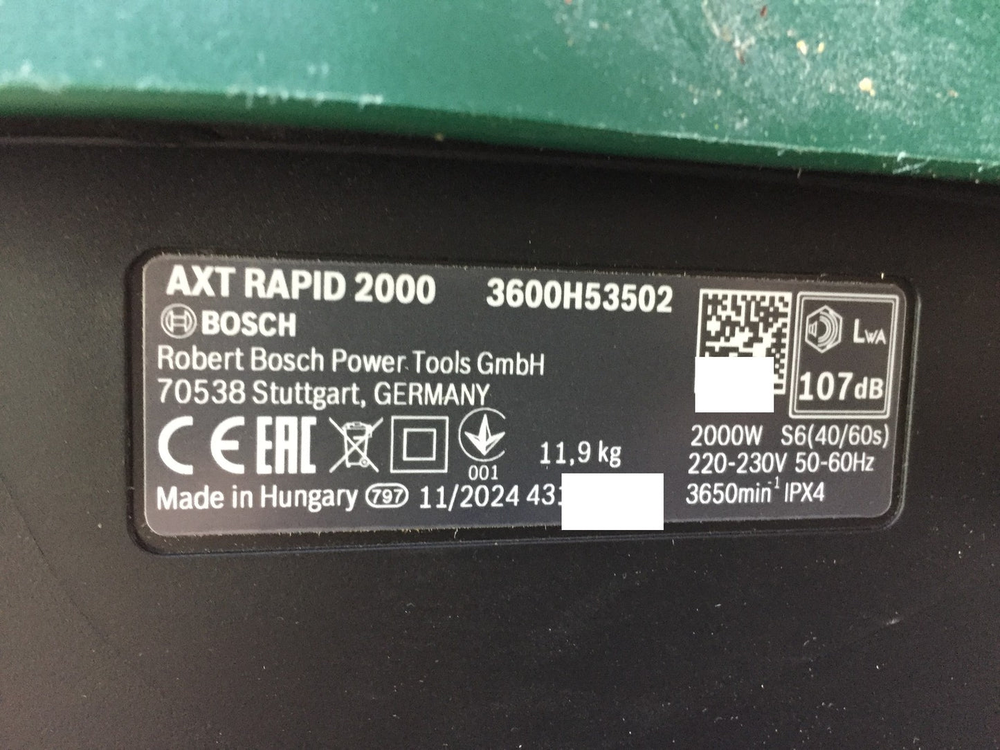 Bosch AXT Rapid 2000 Häcksler, 2000W, I33880