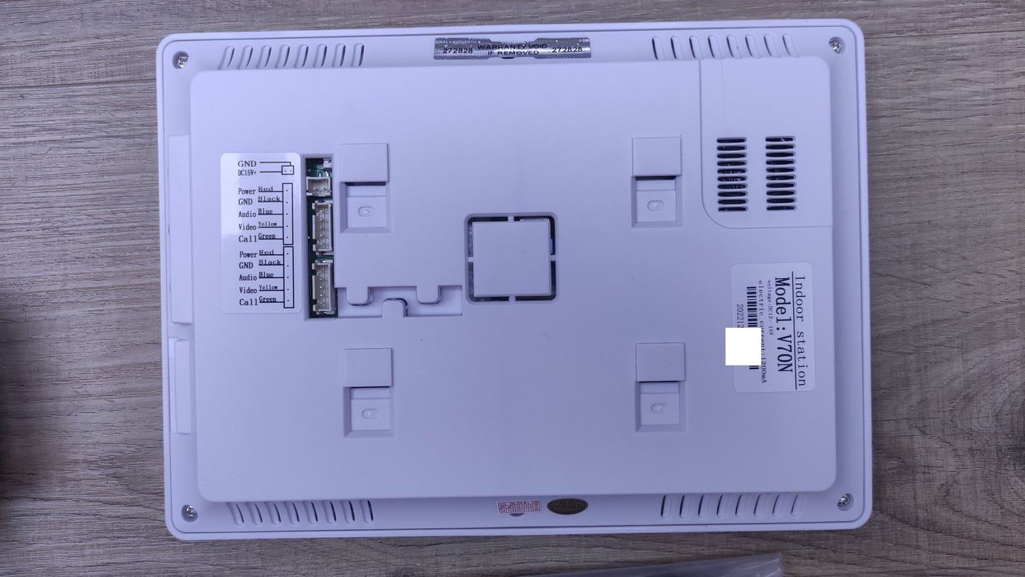 NN99 Video-Türsprechanlage Türklingel Kit 7-Zoll, für 3 Wohnungen, I34362